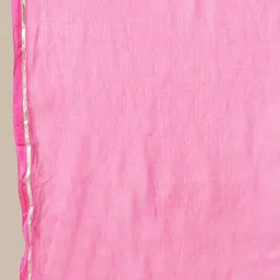 Stylum Coral & Pink Floral Woven Design Gotta Patti Anarkali Kurta with Trousers & Dupatta image 4