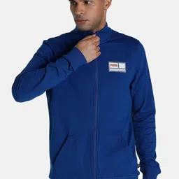 Puma Men Outdoor Slim Fit Sporty Jacket with Patchwork image 1