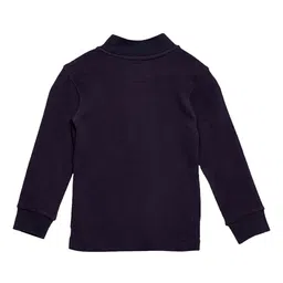 Cherry Crumble Boys Blue Self Design Sweatshirt image 3