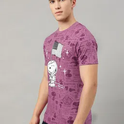 Free Authority Men Cotton Peanuts Printed Round Neck T-shirt image 3