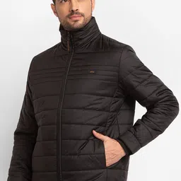 SPYKAR Men Black Puffer Jacket image 3