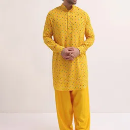 KALKI Fashion Men Printed Regular Kurta with Salwar image 5