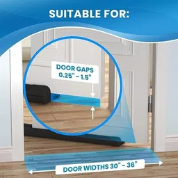 generic Door Mounted Door Stopper | Door Bottom Sealing Stripe for Home, Office, (39 Inches, Pack of 2) image 4