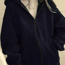 Kushi Flyer Women Hooded Solid Fleece Casual Bomber Jacket-image-31