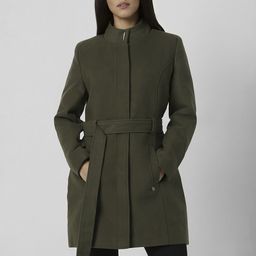 Van Heusen Woman Mandarin Collar Solid Casual Open Front Jacket-picture-4