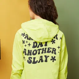 Globus Typography Printed Hooded Bomber Jacket-image-15