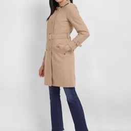 Allen Solly Woman Striped Spread Collar Longline Jacket image 3