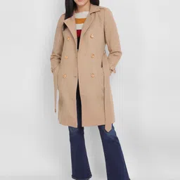 Allen Solly Woman Striped Spread Collar Longline Jacket image 5