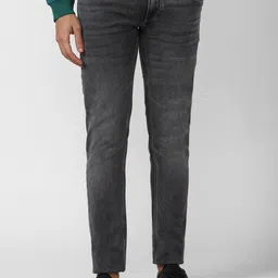 Peter England Casuals Men Grey Tapered Fit Heavy Fade Jeans-picture-28