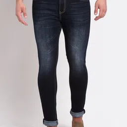 LOUIS STITCH Men Slim Fit Light Fade Stretchable Cuffed Hem Jeans-picture-36