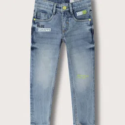 Blue Giraffe Boys Printed Slim Fit Clean Look Heavy Fade Stretchable Jeans-picture-15