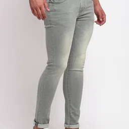 LOUIS STITCH Men Slim Fit Heavy Fade Stretchable Cuffed Hem Jeans image 2