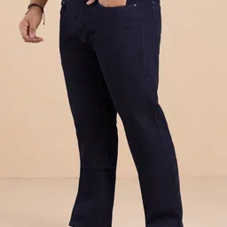 big hello - the plus life BIG HELLO Men Straight Fit Low-Rise Clean Look Cotton Jeans image 5