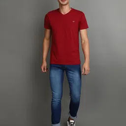 V-Mart Men Slim Fit Heavy Fade Dobby Cotton Jeans image 3