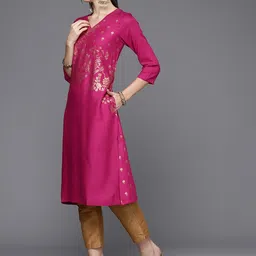 Biba Women Foil Print Kurta image 3