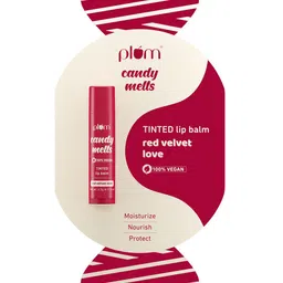 Plum Candy Melts 100% Vegan Tinted Lip Balm - Red Velvet Love image 3
