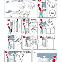 Asian royal Brown & Grey Printed Self Adhesive Wall Sticker image 5