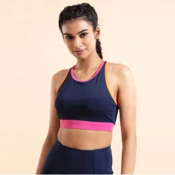 Nykd All Day Low impact Crop top Bra- NYK112 Peacoat Navy-image-10