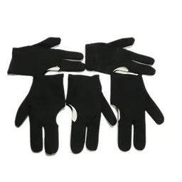 generic KBA Black Billiards, Pool & Snooker 5 Pieces Cue Shooters 3 Fingers Gloves image 1