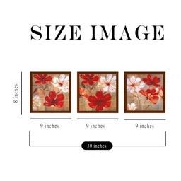 Art Street Red Set Of 3 Painted Wall Art image 3