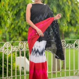 clothonus Geometric Printed Pure Cotton Block Print Saree-picture-26