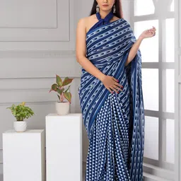 clothonus Ethnic Motifs Printed Pure Cotton Block Print Saree-picture-20