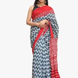 clothonus Geometric Printed Pure Cotton Saree-picture-26