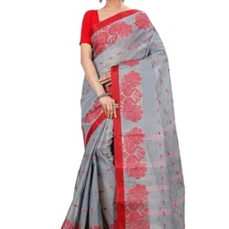 DipDiya Ethnic Motifs Woven Design Pure Cotton Taant Saree image 4