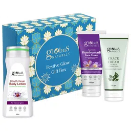 Globus naturals 3-Pcs Body Lotion-Crack Cream & Face Cream Gift Set-picture-39