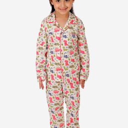 Superminis Girls Conversational Printed Shirt With Pyjamas-picture-9