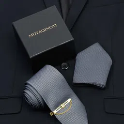 MUTAQINOTI Men Silk Necktie Accessory Gift Set-picture-24