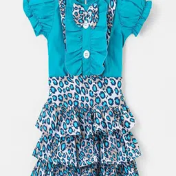 M'andy Girls Printed Pure Cotton Top With Skirt-picture-34