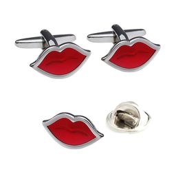 PELUCHE Red The Casanova Cufflink & Lapel Pin Gift Set-picture-24