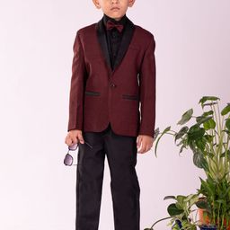 VASTRAMAY Boys Single-Breasted Four-Piece Party Suit-picture-40