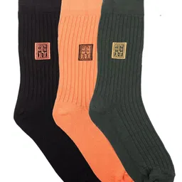 The Tie Hub Pack Of 3 Patterned Calf-Length Socks-picture-34