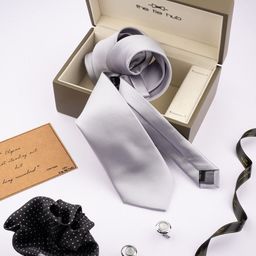 The Tie Hub Men Printed Microfiber Necktie With Pocket Square & Cufflink Gift Set-picture-6