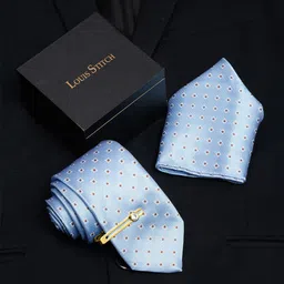 LOUIS STITCH Men Silk Printed Necktie Accessory Gift Set-image-71
