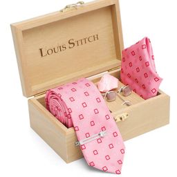 LOUIS STITCH Italian Silk Necktie Accessory Gift Set-picture-20