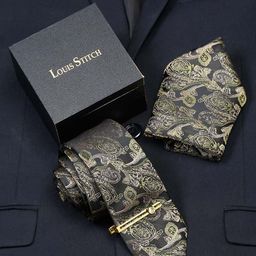 LOUIS STITCH Men Italian Silk Necktie Accessory Gift Set-picture-19