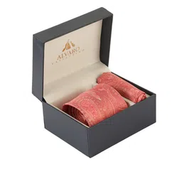 Alvaro Castagnino Men Peach-Coloured Paisley Printed Accessory Gift Set-picture-16