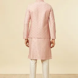 Manyavar Ethnic Motifs Embroidered Thread Work Kurta & Churidar With Jacket image 4