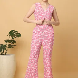 Cora Floral Printed V-Neck Crop Top & Trouser image 4