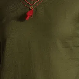 aayusika V-Neck Three-Quarter Sleeves Tunic & Palazzos Cotton Flax Co-Ords image 3