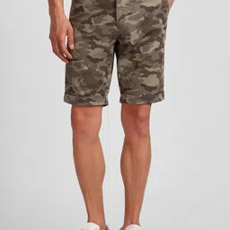 Allen Solly Men Camouflage Printed Slim Fit Pure Cotton Shorts image 1