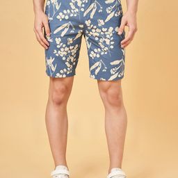 Urban Ranger by pantaloons Men Floral Printed Slim Fit Shorts-picture-3