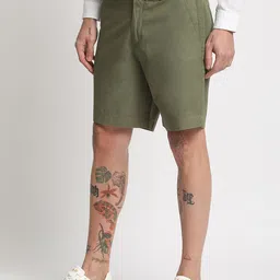 THE BEAR HOUSE Men Slim Fit Pure Cotton Shorts-image-42