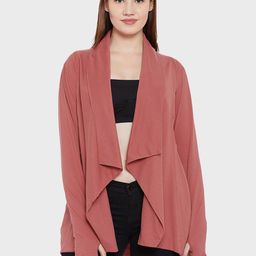 Hypernation Women Rust  Open Front Shrug-picture-37