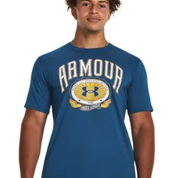 UNDER ARMOUR UA Collegiate Crest Short Sleeve Typography Printed Relaxed-Fit T-shirts-picture-31