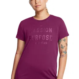 UNDER ARMOUR Women Typography Printed Round Neck Cotton T-shirt-picture-13