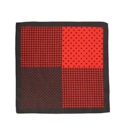 Peter England Men Red & Black Printed Microfiber Pocket Square image 2